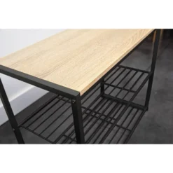 3 Tier Shoe Rack Black Metal With Natural Wood - Brightroom™ 19 3 Tier Shoe Rack Black Metal With Natural Wood - Brightroom™ -Furniture Store GUEST 013d69be 4814 4e67 a4fd 7c871da78098