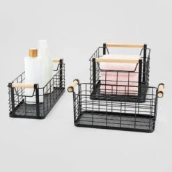 Wire Natural Wood Handles Milk Crate - Brightroom™ -Furniture Store GUEST 4a155be8 99e8 4d0e bd95 eeeb004429f9