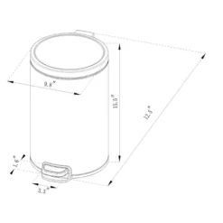 12L Round Step Trash Can - Brightroom™ -Furniture Store GUEST 5b62ec6c 4d4c 4efb b3e1 878799ee627d