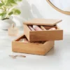 6" X 6" X 4" Square Swivel Hinge Bamboo Countertop Organizer - Brightroom™