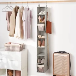 8 Shelf Hanging Fabric Shoe Organizer - Brightroom™