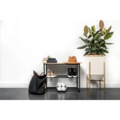 3 Tier Shoe Rack Black Metal With Natural Wood - Brightroom™ 15 3 Tier Shoe Rack Black Metal With Natural Wood - Brightroom™ -Furniture Store GUEST 98afcc63 2d71 499c 8617 9ae2ecd81e5d