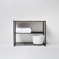 3 Tier Shoe Rack Black Metal With Natural Wood - Brightroom™ 13 3 Tier Shoe Rack Black Metal With Natural Wood - Brightroom™ -Furniture Store GUEST c136b996 a47b 4cd3 9536 a26df1deb6a1