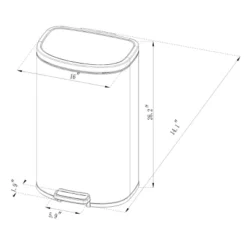 45L D Shape Step Trash Can - Brightroom™ 6 45L D Shape Step Trash Can - Brightroom™ -Furniture Store GUEST c2061739 02e1 4b84 8bb6 9115a2781dbe