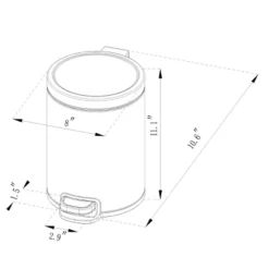 5L Round Step Trash Can - Brightroom™ 12 5L Round Step Trash Can - Brightroom™ -Furniture Store GUEST d3dcba62 f1b0 452a 92cc 1c11982c1b4f