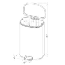 45L D Shape Step Trash Can - Brightroom™ 7 45L D Shape Step Trash Can - Brightroom™ -Furniture Store GUEST dfcf1598 d01a 4f5f ae41 13a8e22b2c58