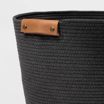 17" Coiled Rope Bin Warm Gray Charcoal - Brightroom™ 2 17" Coiled Rope Bin Warm Gray Charcoal - Brightroom™ - Image 2